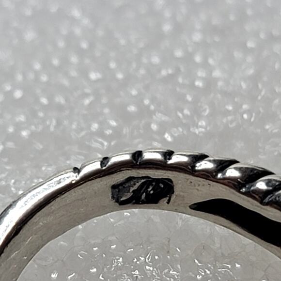 Vintage Carolyn Pollack (Relios)  Sterling Blue Cabochon Ring - Picture 9 of 11